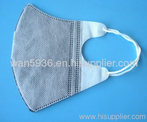 3 PLY non woven activated carbon face mask with earloop