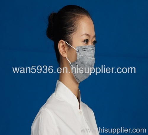 3 pieces of non- woven activated carbon face masks with earloop