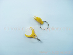 Plastic Eur coin holder keychain-02