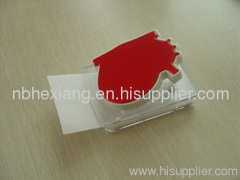 Heart shaped plastic memo holder