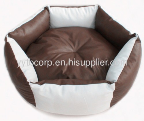 round leather bed