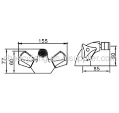 Double lever bidet mixer