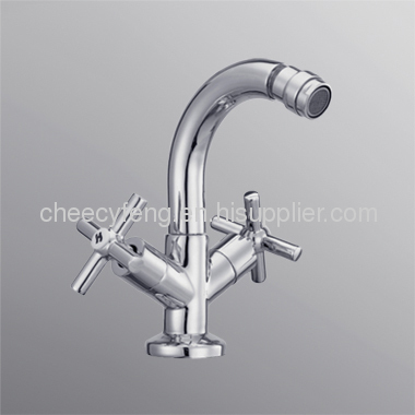 Double lever bidet mixer