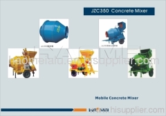 JZC350 portable concrete mixer with diesel engine