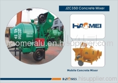 JZC350 portable concrete mixer with diesel engine