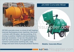 JZC500 portable concrete mixer with diesel engine