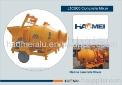 JZC500 portable concrete mixer with diesel engine