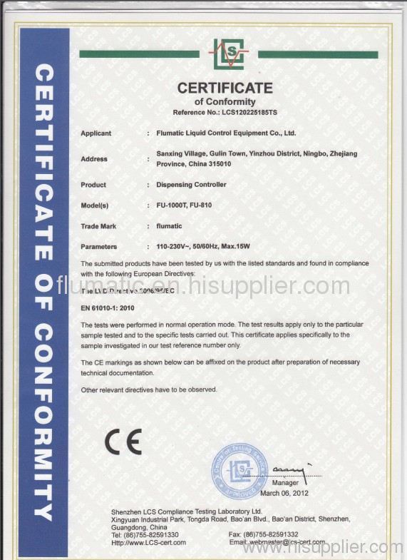 CE certificate