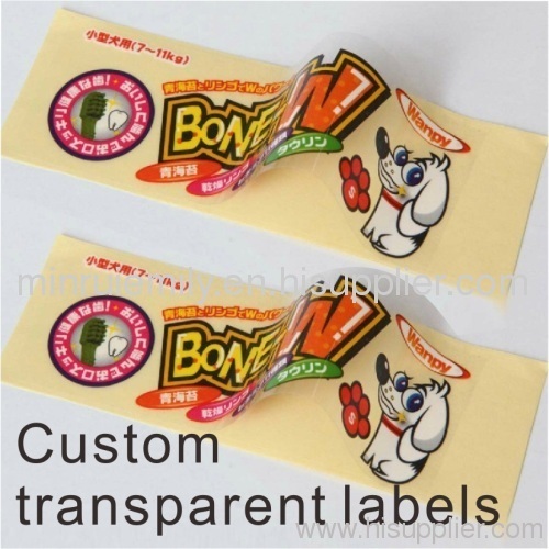 transparent sticky labels