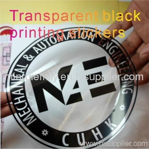 adhesive clear stickers printing