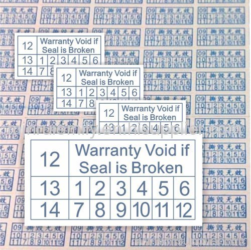 warranty void if damaged labels