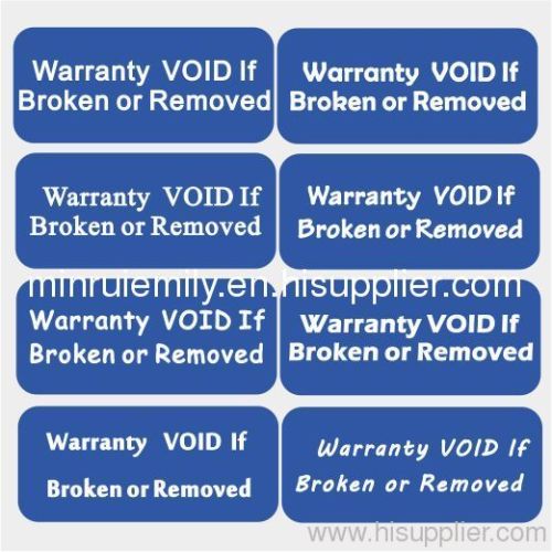 Warranty VOID if broken labels