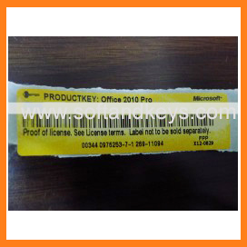 Office 2010 Professional COA Sticker COA Label COA License