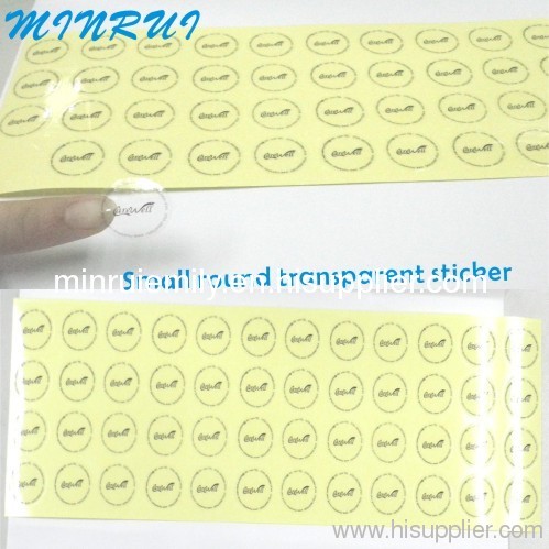 Clear Round Stickers,Diecut Label Sheet Blank,Custom Clear Vinyl Stickers Printing