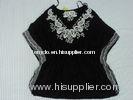 Black Fashion Nation Wind Ladies / Womens Knit Tops With Special Design