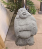 happy buddha stone statue