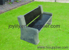 garden stone chair with back