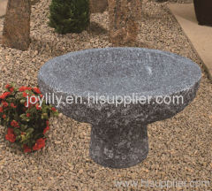 round stone birdbath
