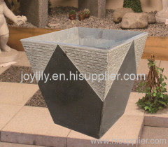 glued stone flowerpot