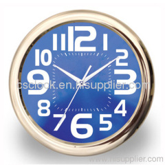 12" round plastic wall clock with aluminium dial