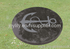 black round paving stone