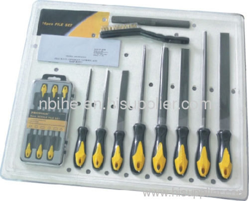 16pc Multi purpose needle file and steel file set