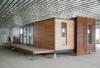 Extended Modified Container House Galvanized Steel Sturcture, Wood Door Panel