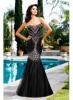 New Sexy Satin Mermaid Tulle Rhinestones Evening Dresses