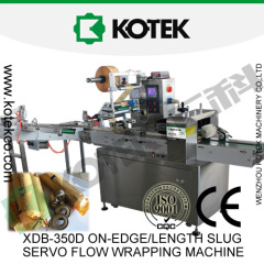 On-edge/Length Slug Horizontal Flow Pack Wrapper Machine