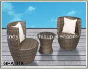 Rattan table chair set