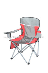 Folding camping chair with side bag