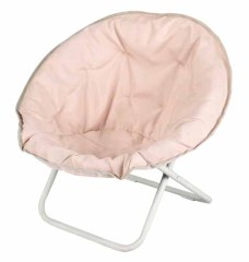 steel tube leisure folding moon chair with cotton pad