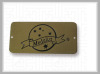 bronze plating name badges and color filled