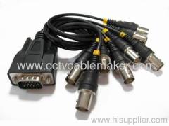 VGA 15 pins to 8 BNC cable