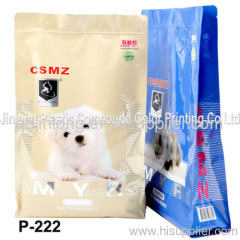 quad-seal dog food bag with zipper