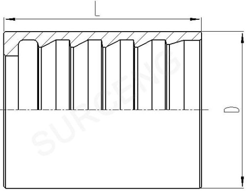 hose ferrule No-Skive Ferrule for SAE 100R1AT/EN 853 1SN Hos