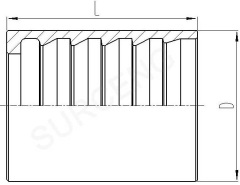 No-Skive Ferrule for SAE 100R2AT/EN 853 2SN Hose