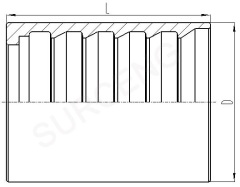 stainless shell Hydraulic Skive Ferrule for R12/20-24 Hose