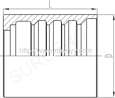 carbon steel hydraulic hose ferrule Skive Ferrule Sleeve