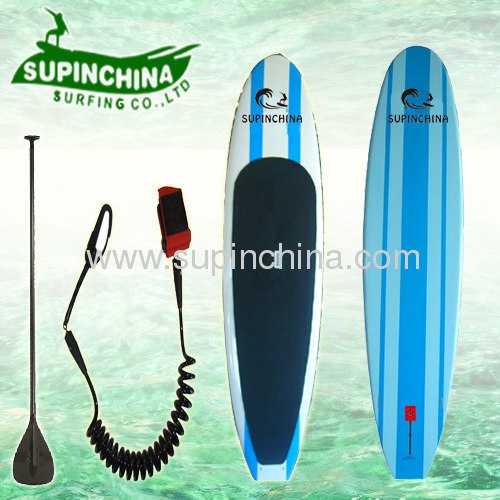 blue epoxy fibreglass sup paddle board color painting
