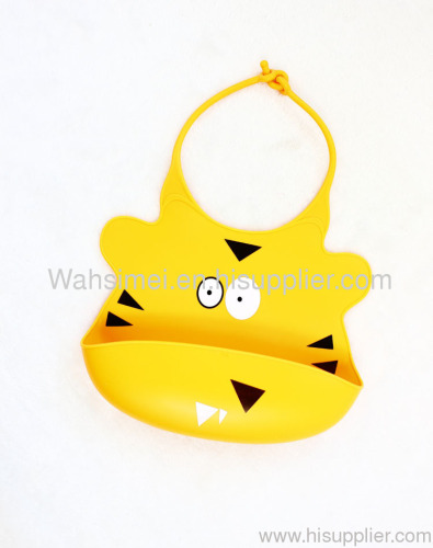 2012 cute lovely custom silicone bib for baby