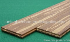 Tiger striped strand woven bamboo flooring