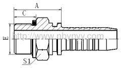 12211 BSP MALE O-RING SEAL HYDRAULIC HOSE PIPE FITTING