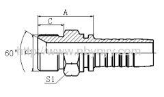 12611 BSP MALE 60° CONE SEAT hydraulic hose pipe fitting