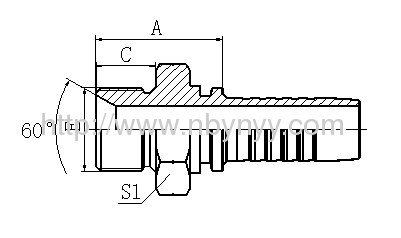 12611A BSP MALE FOR 60° CONE SEAT OR BONDED SEAL FITTINGS