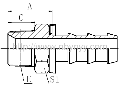 hydraulic hose pipe fitting 13011-SP-PO BSPT MALE