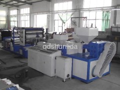 PE foamed plate production line