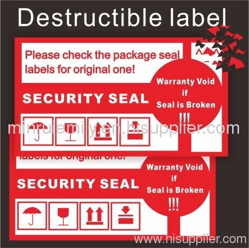 tamper seal stickers