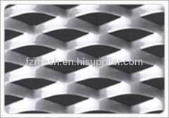 Expanded metal wire mesh fence