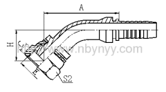 22141/22141-T/22141-W 45° BSP FEMALE MULTISEAL HYDRAULIC HOS